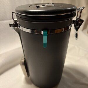 Coffee Gator Coffee Canister – W/Magnetic Scoop, Holds 22oz Beans, 19oz Grounds